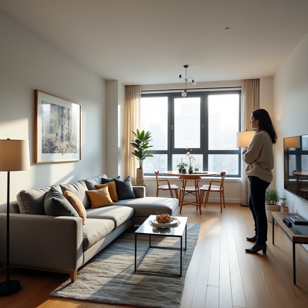 Piso completamente preparado con home staging